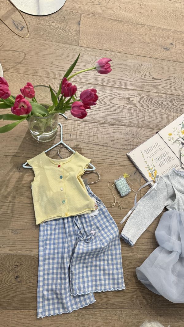 糖果繽紛鈕扣背心 