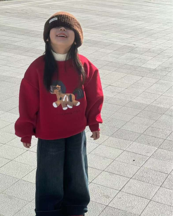 男女同款！可愛小馬大學T 