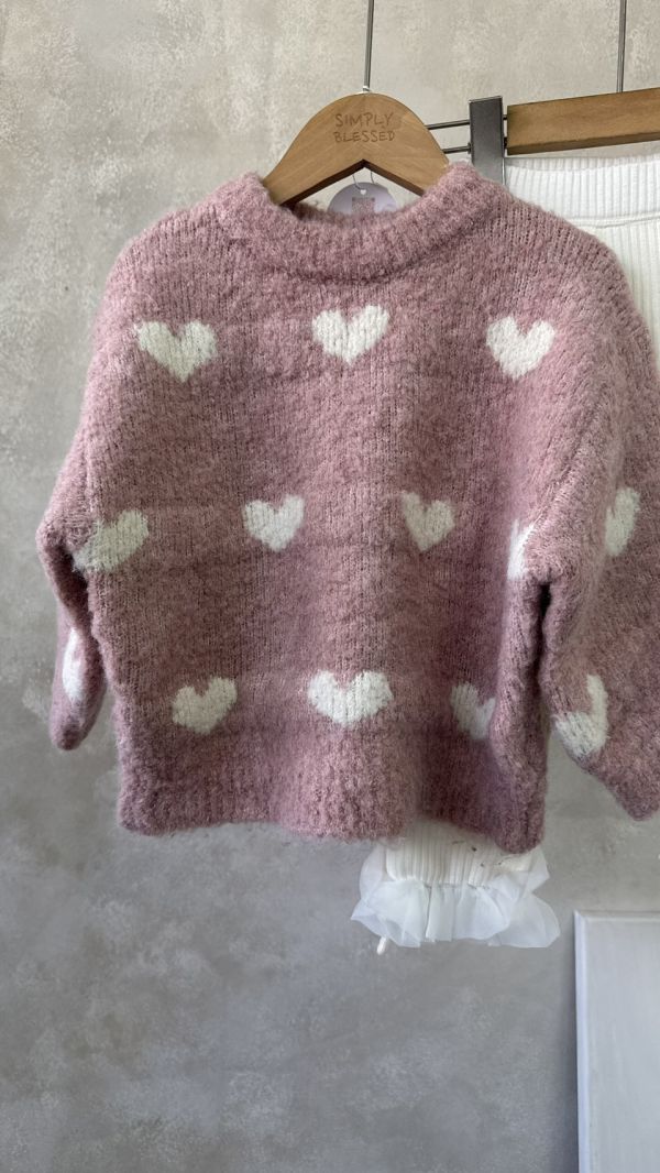 心動款！愛心針織上衣(版型寬鬆慵懶感) 