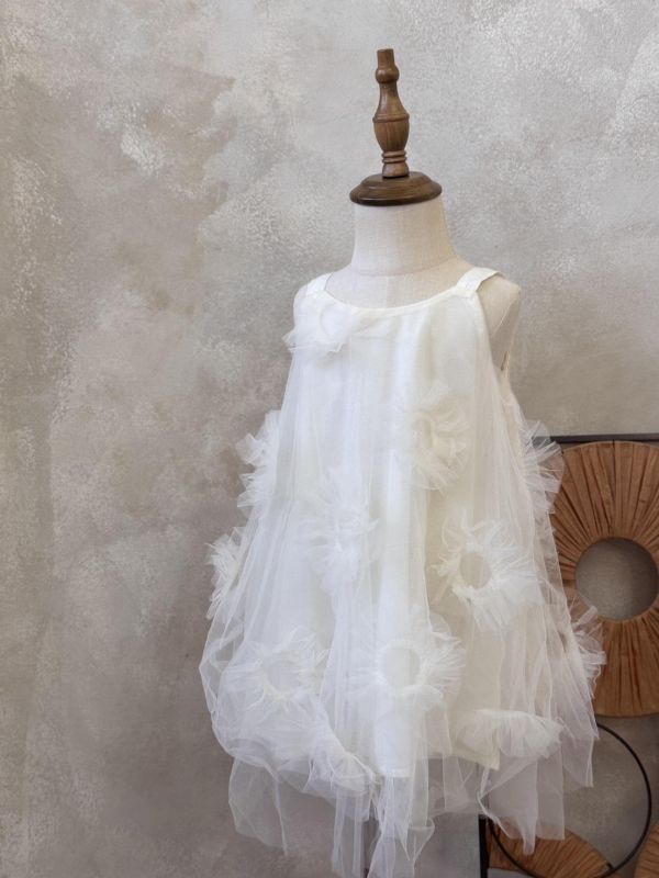 仙女的立體花花紗紗洋裝 