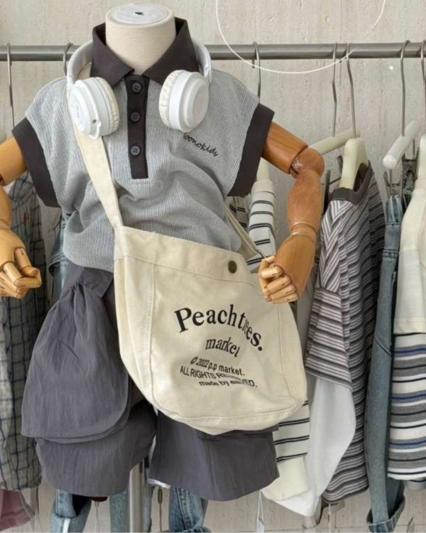 立領撞色滾邊坑條背心 