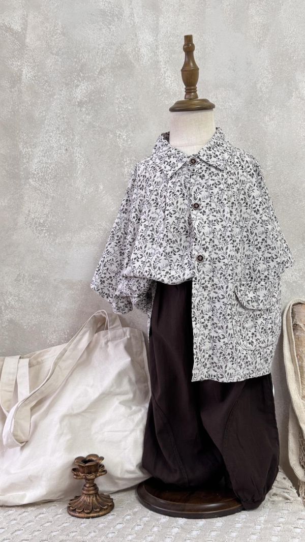 日系渡假碎花襯衫(棉麻很涼！) 