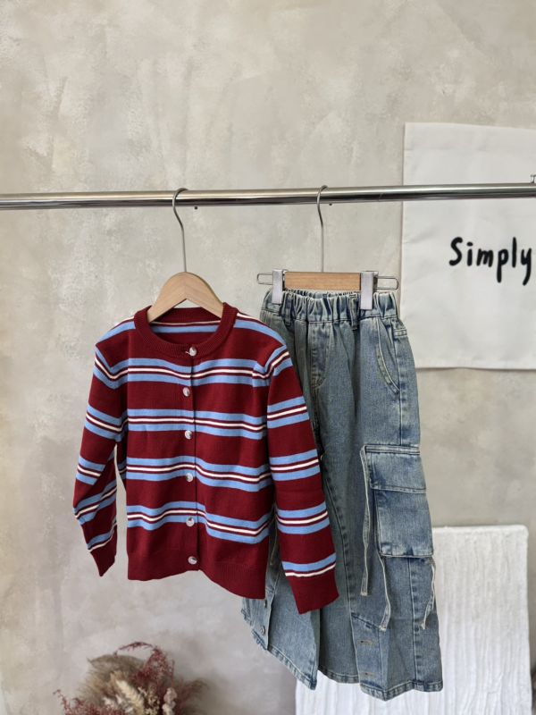 紅藍條紋簡約上衣/外套 