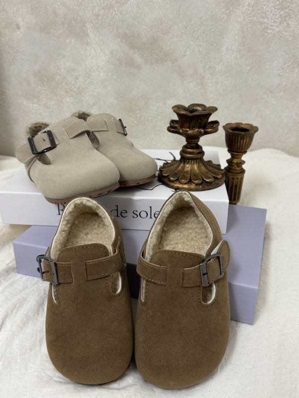 預購-中性款文青毛毛內裡勃肯包鞋 