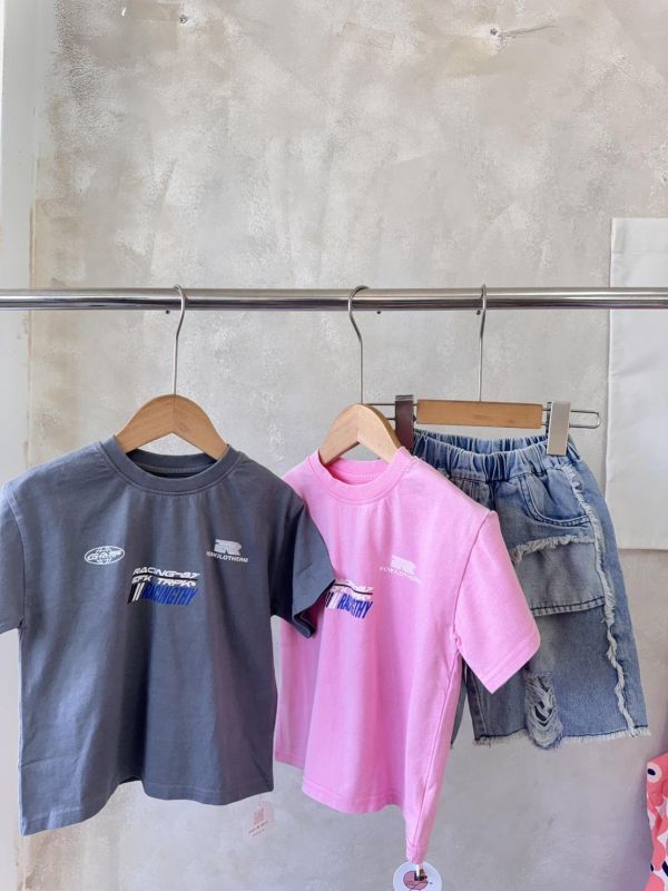 水洗字母印花短T 