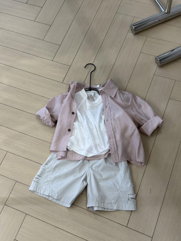 凹造型粉條紋薄襯衫 