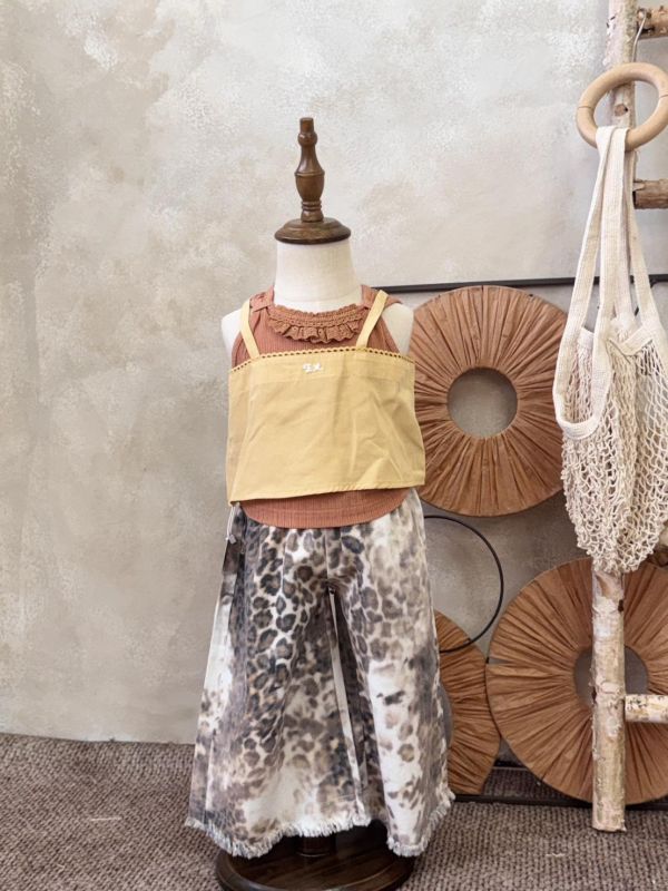 音樂祭時髦抽鬚豹紋褲 