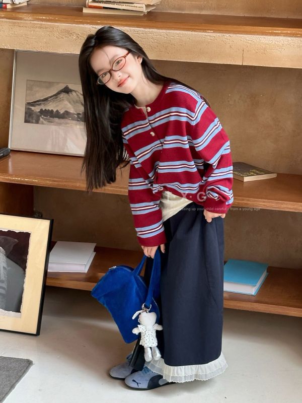 紅藍條紋簡約上衣/外套 