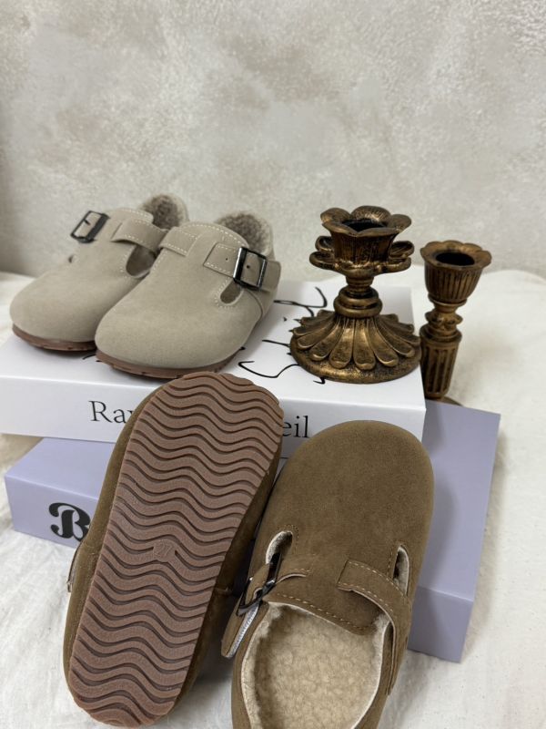 預購-中性款文青毛毛內裡勃肯包鞋 