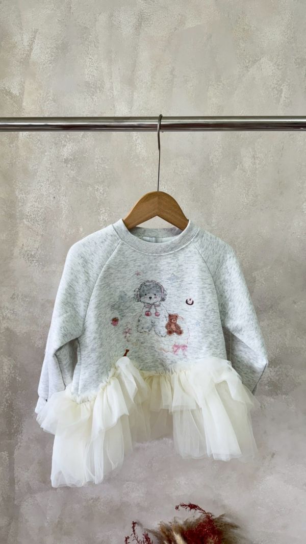 夢幻狗狗三層超軟紗拼接上衣 