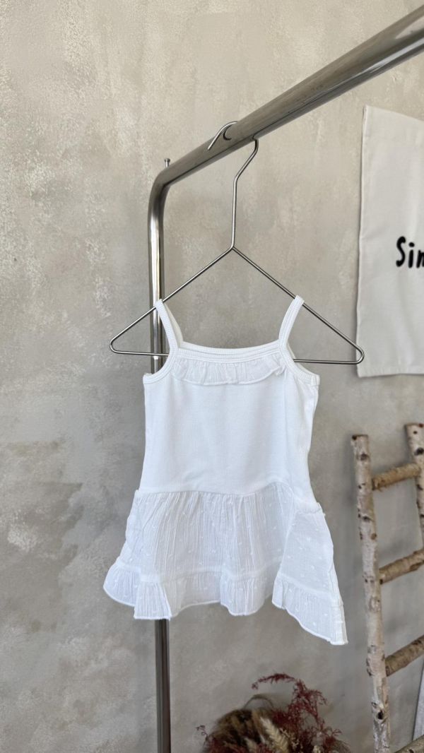 韓妞疊搭必備花邊吊帶背心 