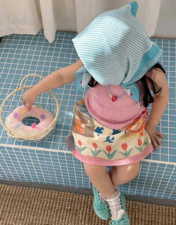 藝術感塗鴉輕薄短裙(內裏有安全褲) 