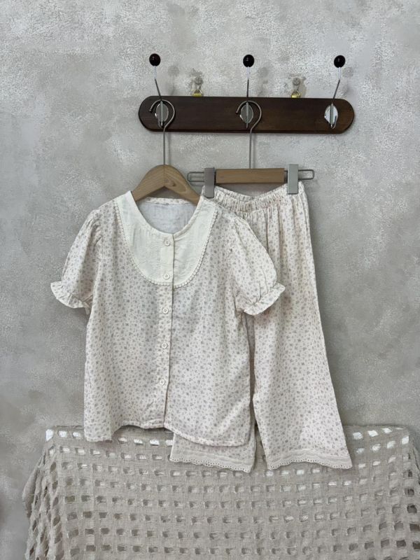 法式田園風棉麻套裝居家服(有夠美) 