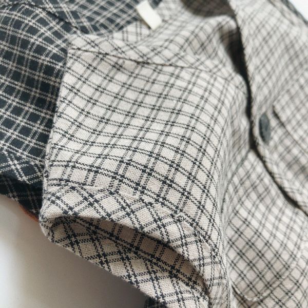 森林系薄款格子背心 