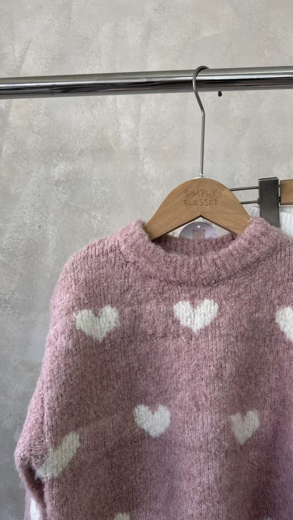 心動款！愛心針織上衣(版型寬鬆慵懶感) 