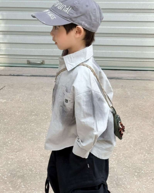 特色暈染上衣襯衫 