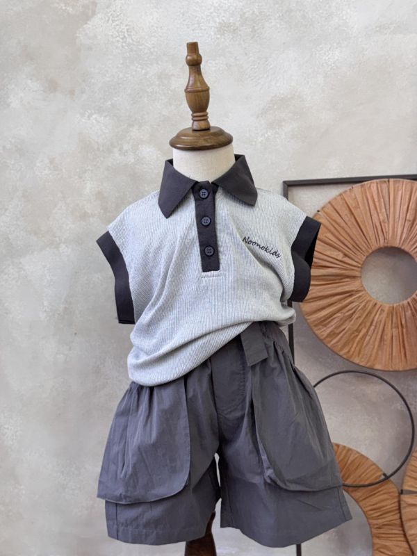 立體側口袋短褲 