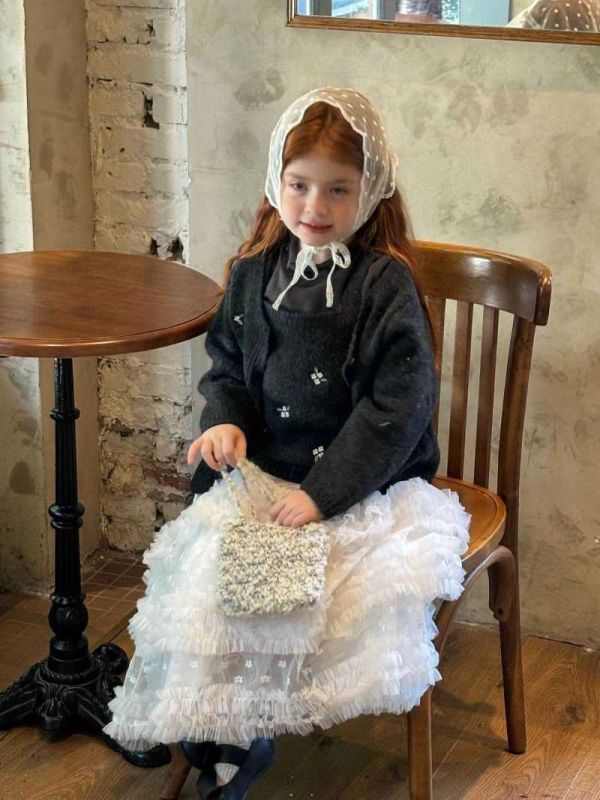 真兩件！溫柔碎花刺繡針織外套/同款碎花背心套裝 