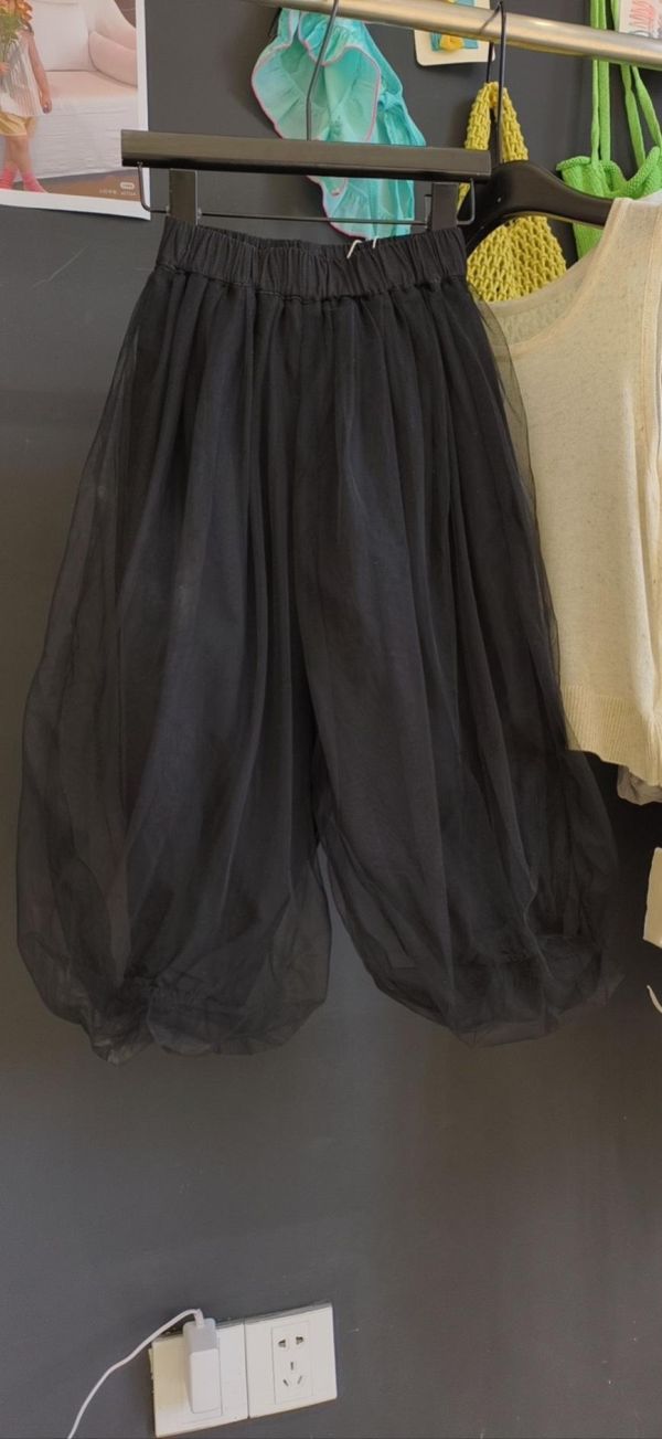 根本大人的！網紗薄款燈籠褲 