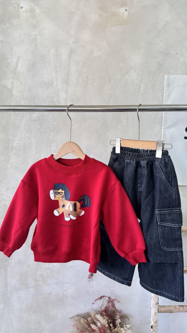 男女同款！可愛小馬大學T 