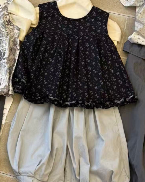 褲腳皺摺百搭八分褲 