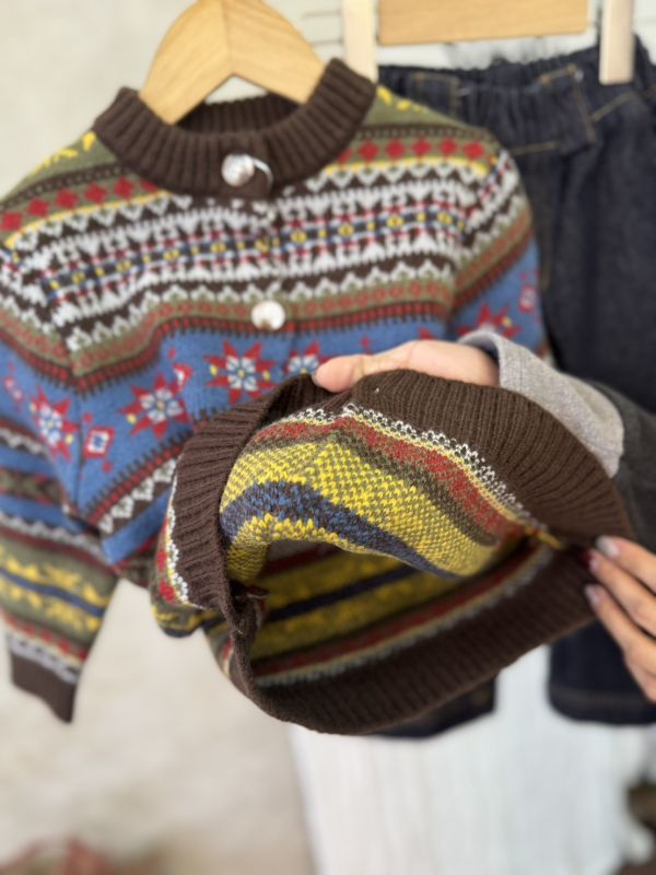 男女同款！費爾島針織上衣/外套 