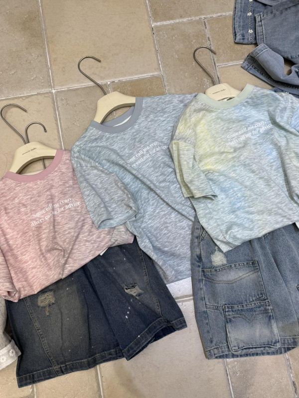 無性別漸層暈染棉T 