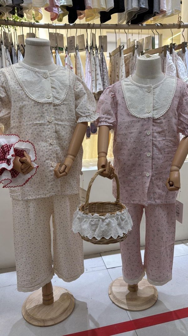 法式田園風棉麻套裝居家服(有夠美) 