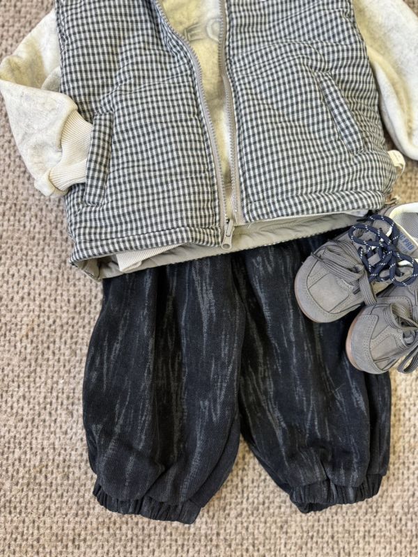 雙面穿！格紋素色百搭夾棉口袋背心 