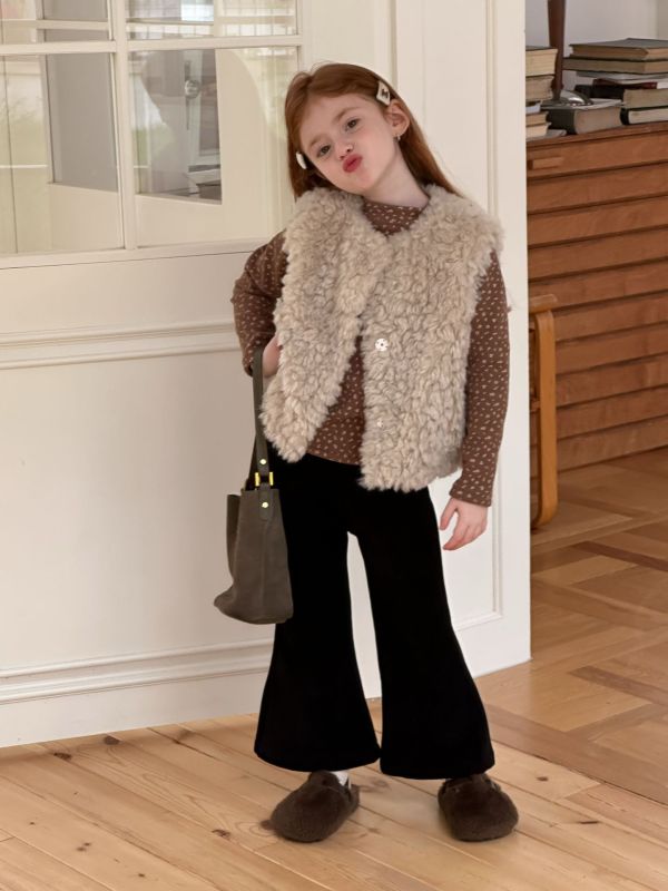 超百搭薄絨喇叭九分長褲 