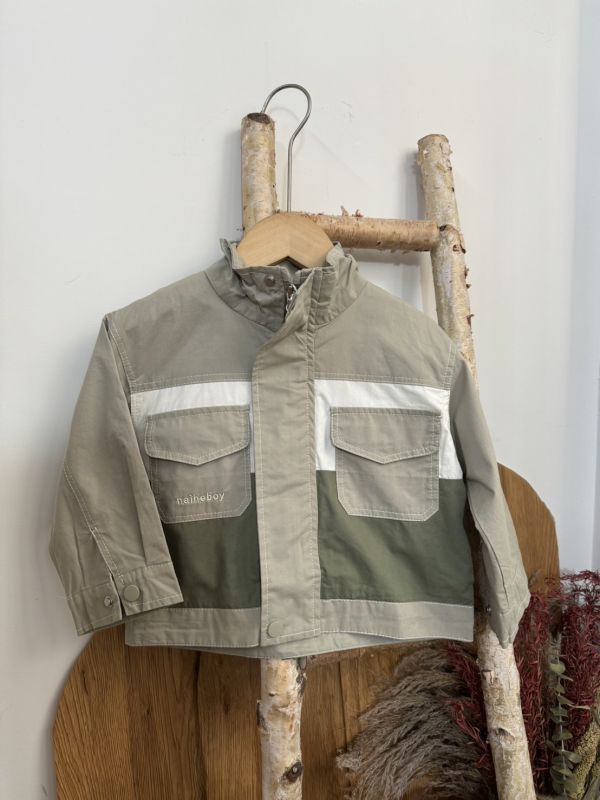 日系潮男撞色縫線山系拉鍊外套 