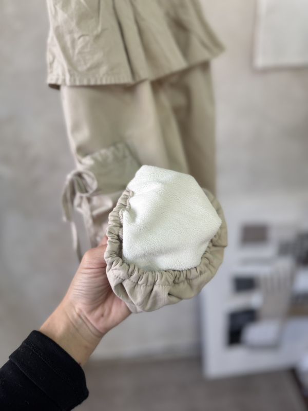 甜酷荷葉邊綁帶工裝長褲 