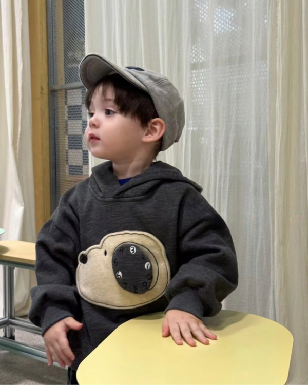 可愛狗狗立體耳朵連帽加絨上衣 