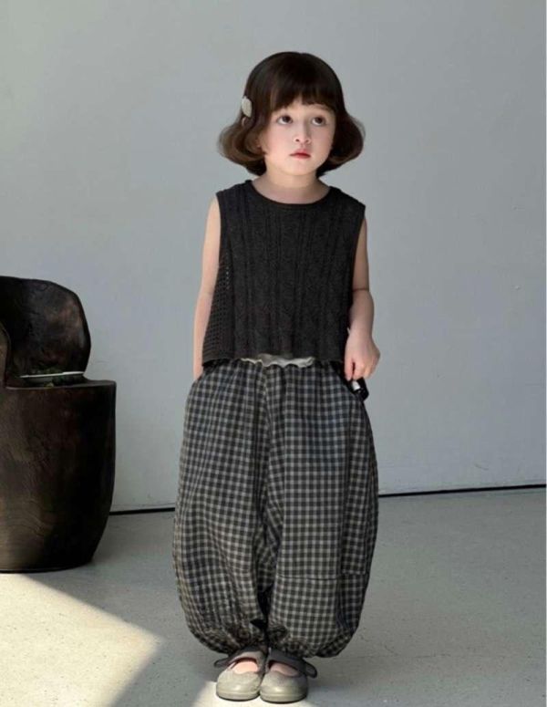 高級感簍空傘狀針織背心 