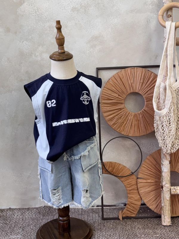 賽車款拼色背心 