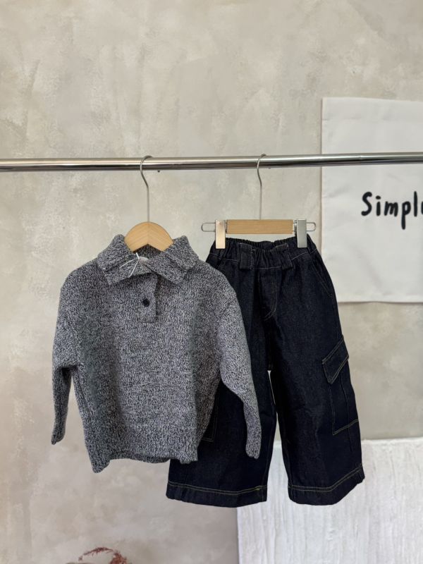 韓系歐巴！雪花薄款針織鈕扣上衣 