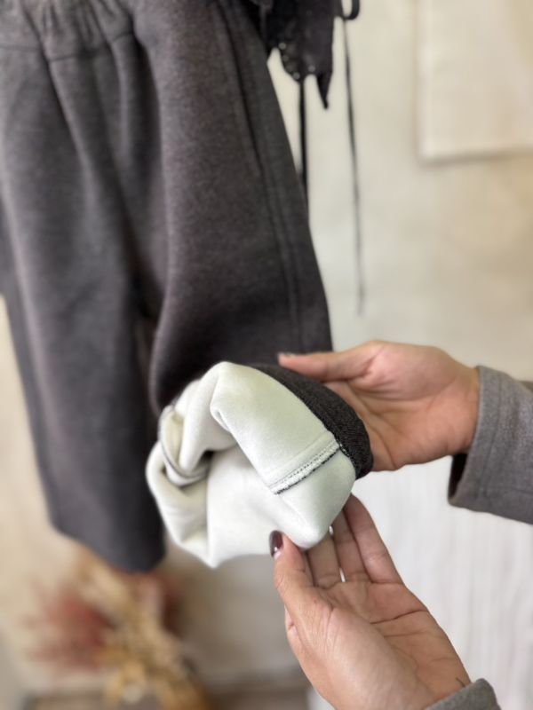 蕾絲屁簾毛呢直筒長褲(屁簾可拆卸) 