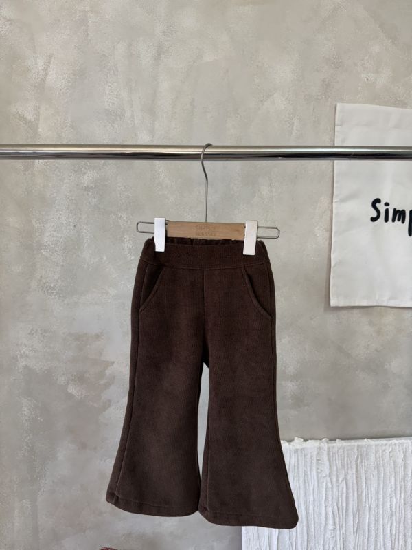 超百搭薄絨喇叭九分長褲 
