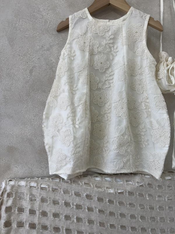 美瘋重工蕾絲花布花苞洋裝(含同款小包) 