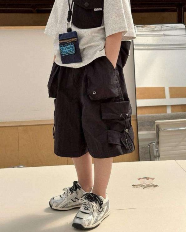 設計款！立體口袋工裝短褲 