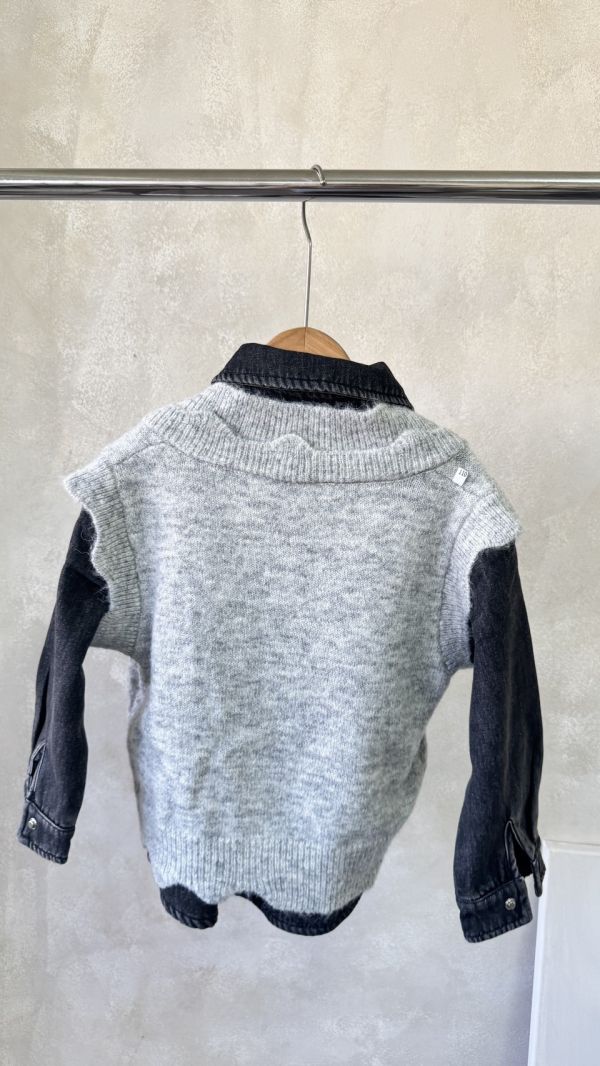 設計感疊搭假兩件針織套頭背心(版偏大) 