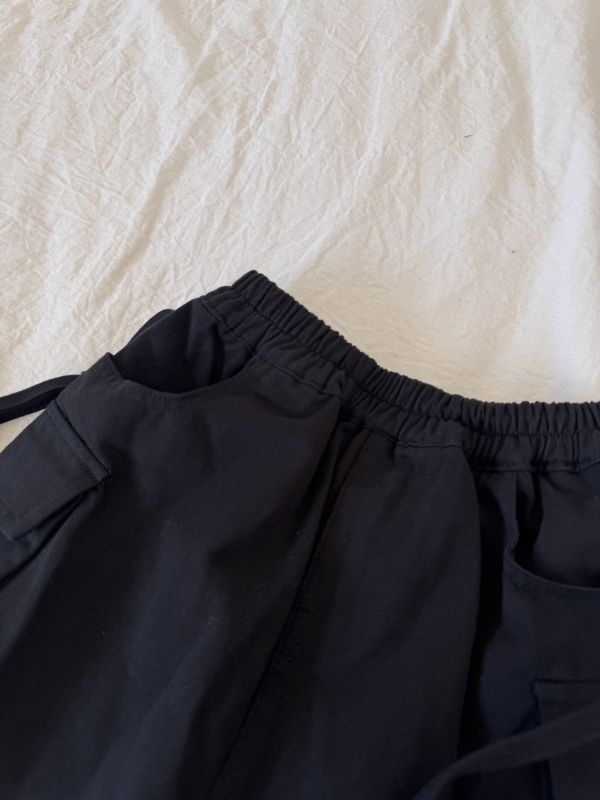 辣妹工裝綁帶挺布褲裙 