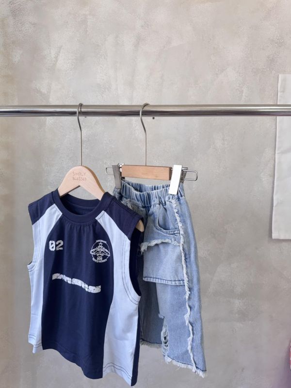 賽車款拼色背心 