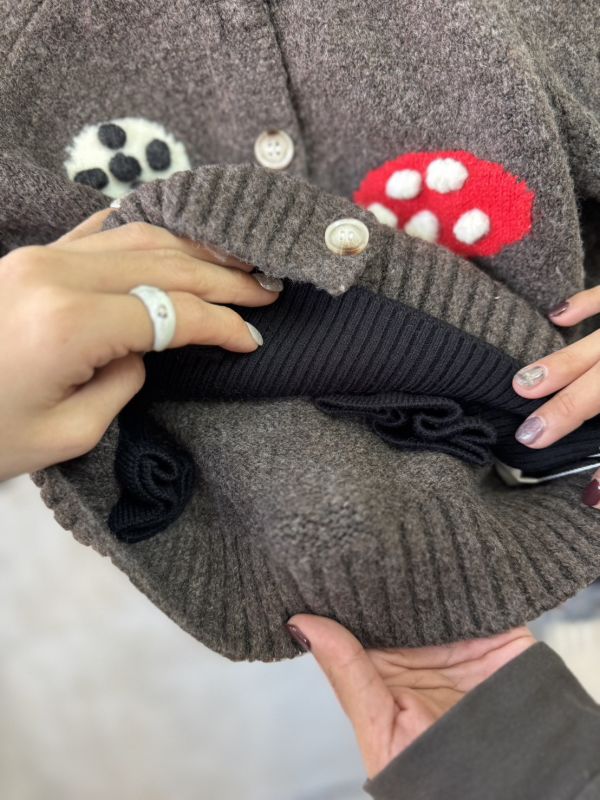 北歐採蘑菇趣針織外套 