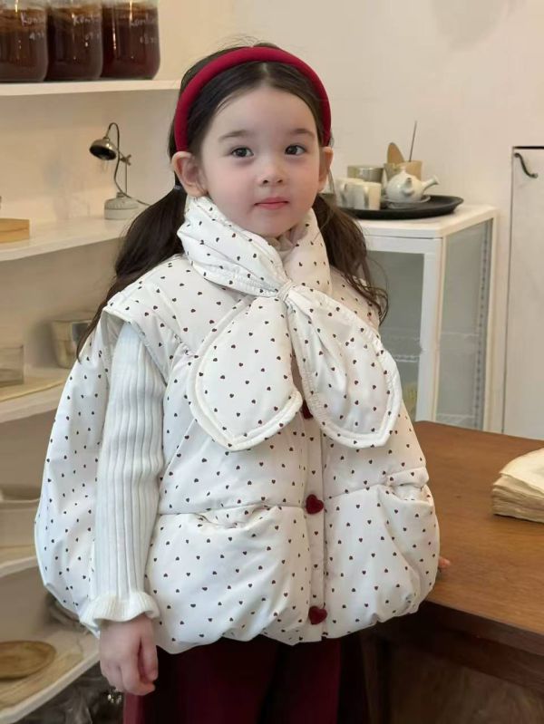 愛心全鋪棉保暖背心(含同款圍巾) 