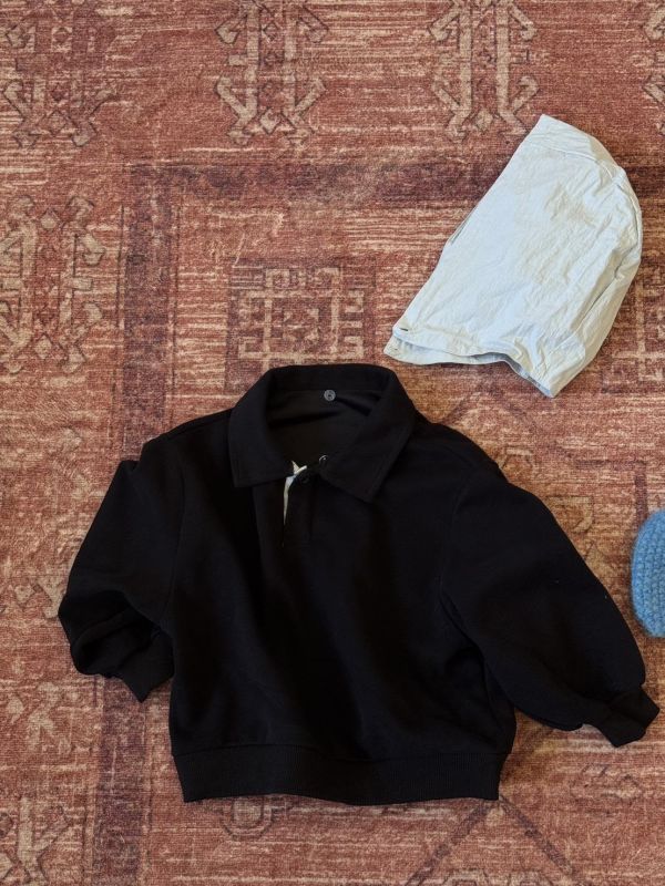 設計感撞色連帽大學Tee(帽子可拆) 