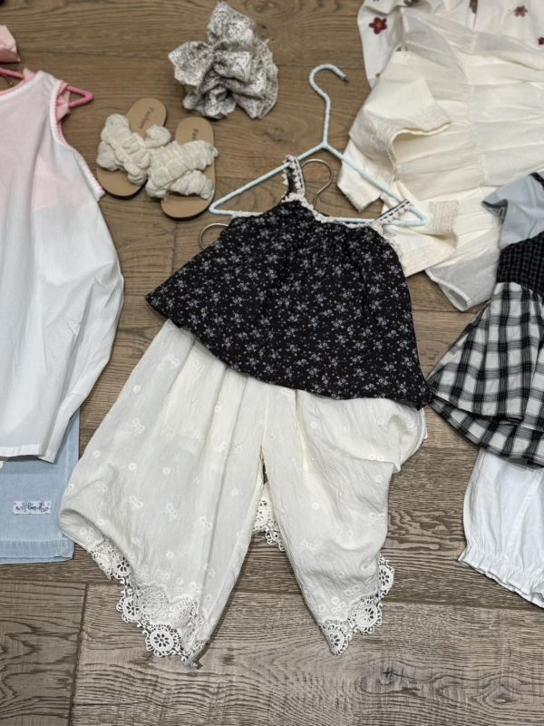 (超美提花)浪漫古典蕾絲寬褲 