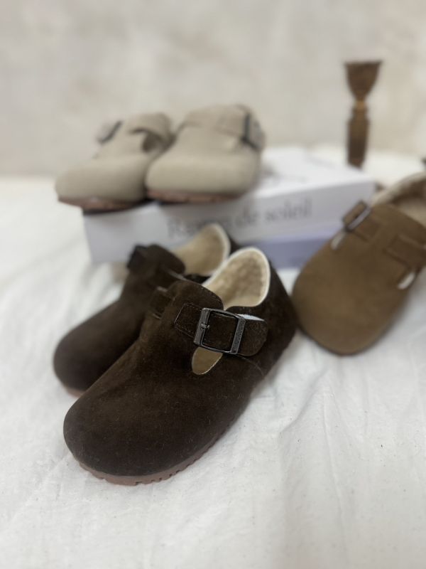 預購-中性款文青毛毛內裡勃肯包鞋 