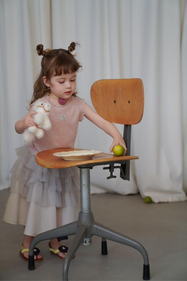 美翻拼紗半身裙 