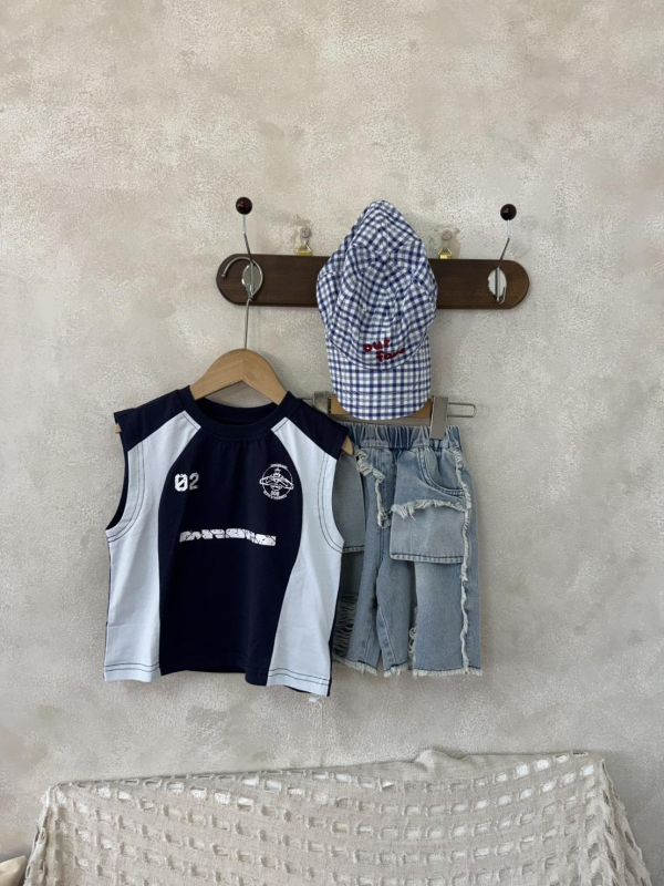 賽車款拼色背心 